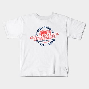 Smallies, Stars, and Stripes: Fishing the American Way on the 4th of July Kids T-Shirt